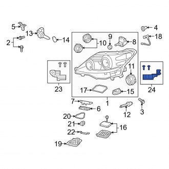 New OEM Front Right Lower Headlight Restoration Kit Fits, 2007-2012 Lexus LS - Part # 8119550020