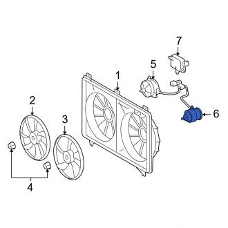 New OEM Left Engine Cooling Fan Motor Fits, 2006-2007 Lexus GS - Part # 1636331010