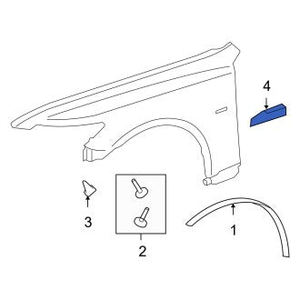 New OEM Front Right Fender Molding Fits, 2010-2012 Lexus LS - Part # 7560150050J2