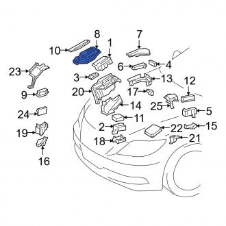 New OEM Upper Fuse Box Cover Fits, 2007-2012 Lexus LS - Part # 8266250290
