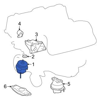 New OEM Front Engine Mount Fits, 2007-2008 Lexus LS - Part # 1236138281