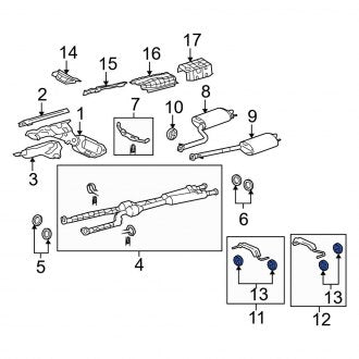 New OEM Exhaust System Hanger Fits, 1998 Lexus ES - Part # 1756507040