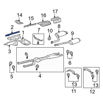 New OEM Exhaust Manifold Gasket Fits, 2007-2017 Lexus LS - Part # 1717338030