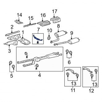 New OEM Exhaust Muffler Bracket Insulator Fits, 2006-2011 Lexus GS - Part # 1758146140