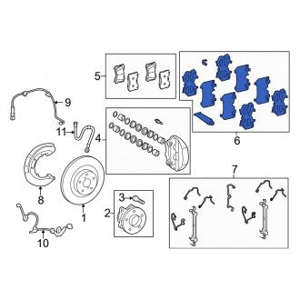 New OEM Front Disc Brake Pad Shim Kit Fits, 2010-2017 Lexus LS - Part # 494550110