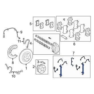 New OEM Front Disc Brake Hardware Kit Fits, 2010-2017 Lexus LS - Part # 494750130