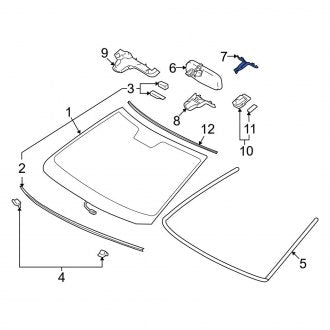 New OEM Front Interior Rear View Mirror Cover Fits, 2007-2008 Lexus LS - Part # 8781850050