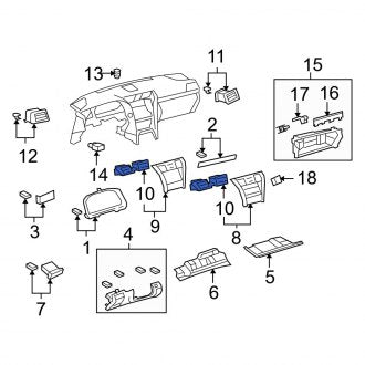 New OEM Dashboard Air Vent Fits, 2010-2012 Lexus LS - Part # 8721750061A1