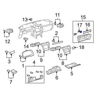 New OEM Front Glove Box Latch Fits, 2009-2012 Lexus LS - Part # 5556050170A1