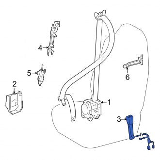 New OEM Rear Left Seat Belt Receptacle Fits, 2007-2009 Lexus LS - Part # 7339050020A1