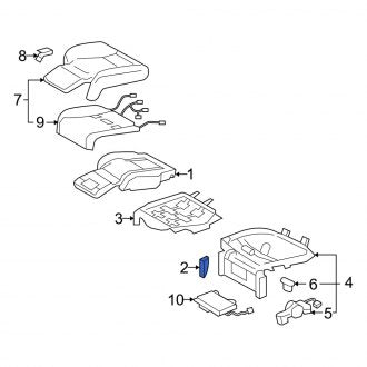 New OEM Rear Right Inner Seat Cushion Pad Fits, 2007-2012 Lexus LS - Part # 7161250140