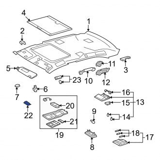 New OEM Front Right Courtesy Light Fits, 2007-2012 Lexus LS - Part # 8108150020