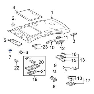 New OEM Genuine Lexus, Sun Visor Cap - Part # 7431760020A2