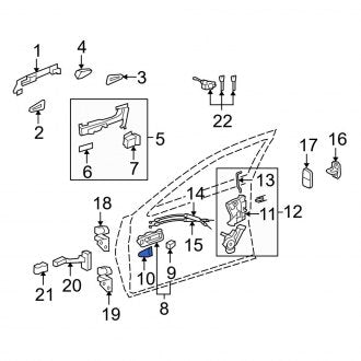 New OEM Rear Left Door Access Cover Fits, 2007-2012 Lexus LS - Part # 6784250050