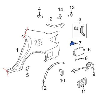 New OEM Genuine Lexus, Rear Fuel Door Spring - Part # 773600R010