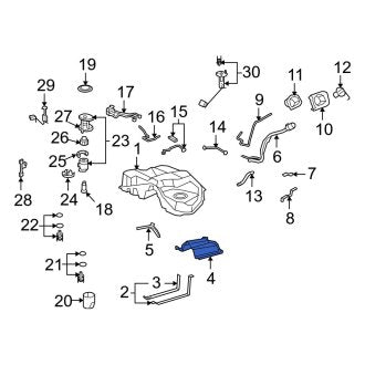 New OEM Fuel Tank Shield Fits, 2007-2017 Lexus LS - Part # 7764250010