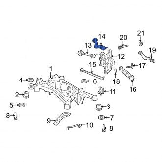 New OEM Front Left Lower Rearward Suspension Control Arm Fits, 2007-2012 Lexus LS - Part # 4864050070