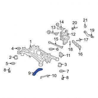 New OEM Rear Right Suspension Subframe Reinforcement Bracket Fits, 2007-2012 Lexus LS - Part # 5227350030