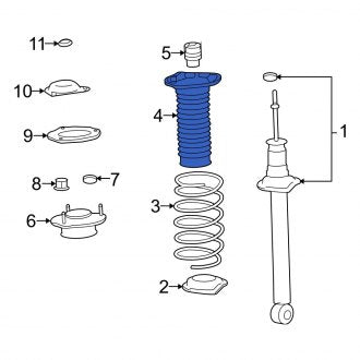 New OEM Rear Upper Coil Spring Insulator Fits, 2007-2017 Lexus LS - Part # 4825750030