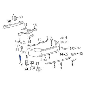 New OEM Rear Right Bumper Guide Fits, 2010-2012 Lexus LS - Part # 5256750030