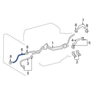 New OEM Automatic Transmission Oil Cooler Hose Fits, 2009-2017 Lexus LS - Part # 3294150100