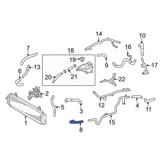 New OEM Drive Motor Inverter Radiator Hose Fits, 2008-2016 Lexus LS - Part # G922E50010