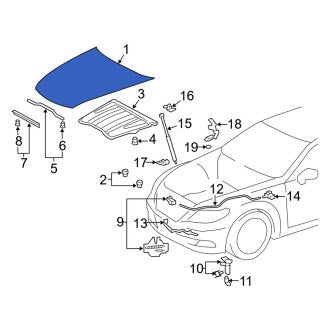 New OEM Front Hood Panel Fits, 2013-2017 Lexus LS - Part # 5330150100