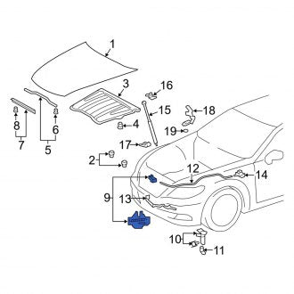 New OEM Genuine Lexus, Front Hood Latch - Part # 5355753011