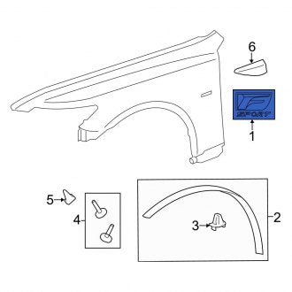 New OEM Front Right Fender Emblem Fits, 2013-2017 Lexus LS - Part # 7536150010