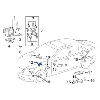 New OEM ABS Control Module Bracket Fits, 2007-2014 Lexus LS - Part # 8826950090