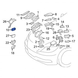 New OEM Front Upper Fuse Box Cover Fits, 2007-2017 Lexus LS - Part # 8266250150