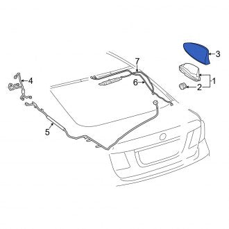 New OEM Radio Antenna Cover Fits, 2015 Lexus GS - Part # 86077530100