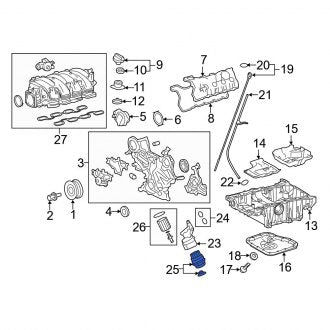 New OEM Engine Oil Filter Housing Fits, 2008-2011 Lexus GS - Part # 1565038020