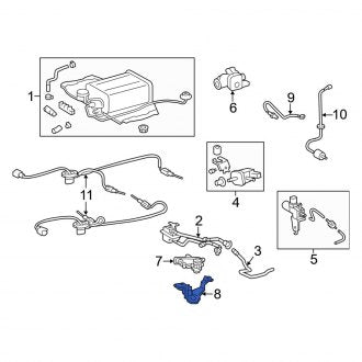 New OEM Vapor Canister Purge Solenoid Bracket Fits, 2013-2016 Lexus LS - Part # 7770550010