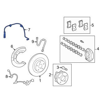 New OEM Front Left Disc Brake Pad Wear Sensor Fits, 2010-2017 Lexus LS - Part # 4779050070