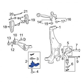New OEM Front Right Suspension Ball Joint Fits, 2008-2024 Lexus LS - Part # 4333059145