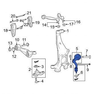 New OEM Front Right Lower Forward Suspension Control Arm Fits, 2008-2017 Lexus LS - Part # 4862050081