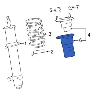 New OEM Front Right Upper Coil Spring Insulator Fits, 2013-2017 Lexus LS - Part # 4815750050