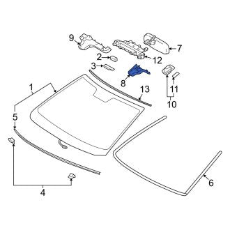 New OEM Front Interior Rear View Mirror Cover Fits, 2007-2017 Lexus LS - Part # 8994350030