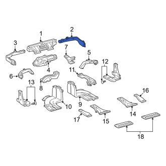 New OEM Right Upper Instrument Panel Air Duct Fits, 2013-2017 Lexus LS - Part # 5597250080