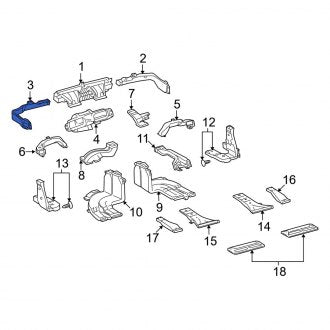 New OEM Left Upper Instrument Panel Air Duct Fits, 2013-2017 Lexus LS - Part # 5597150060