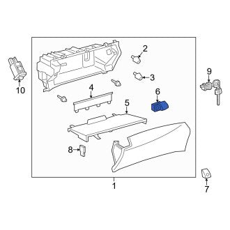 New OEM Front Glove Box Latch Fits, 2013-2017 Lexus LS - Part # 5550650210A1