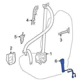 New OEM Rear Right Seat Belt Receptacle Fits, 2013-2017 Lexus LS - Part # 7347050020A5