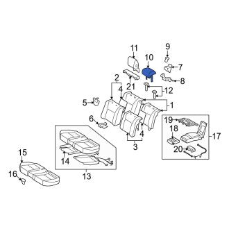 New OEM Rear Right Headrest Fits, 2013-2017 Lexus LS - Part # 7194050840C3