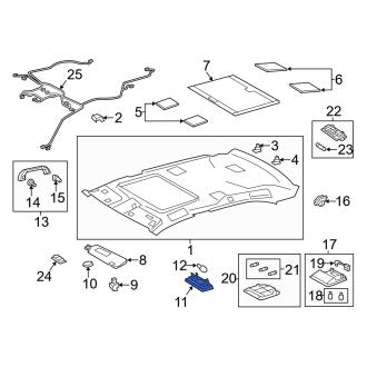 New OEM Sun Visor Light Fits, 2010-2012 Lexus ES - Part # 8134030100A4