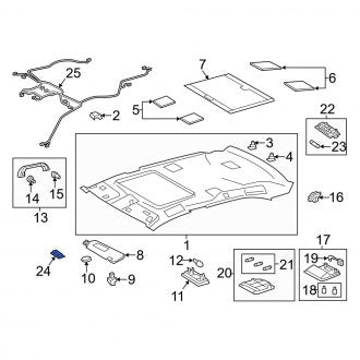 New OEM Left Dashboard Air Vent Fits, 2013-2017 Lexus LS - Part # 6298250071A4