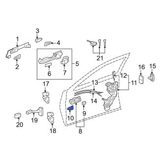 New OEM Rear Right Door Access Cover Fits, 2013-2017 Lexus LS - Part # 6784150090