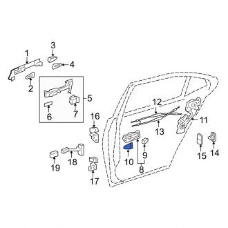 New OEM Rear Left Door Access Cover Fits, 2013-2017 Lexus LS - Part # 6784250090