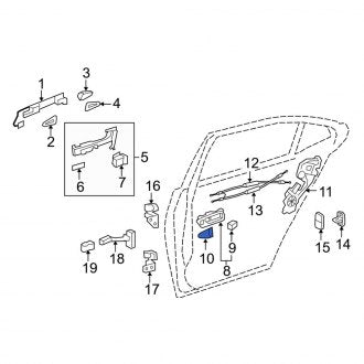 New OEM Front Left Door Access Cover Fits, 2013-2017 Lexus LS - Part # 6783250050