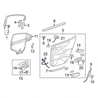 New OEM Front Left Door Wiring Harness Fits, 2013-2017 Lexus LS - Part # 8215650060